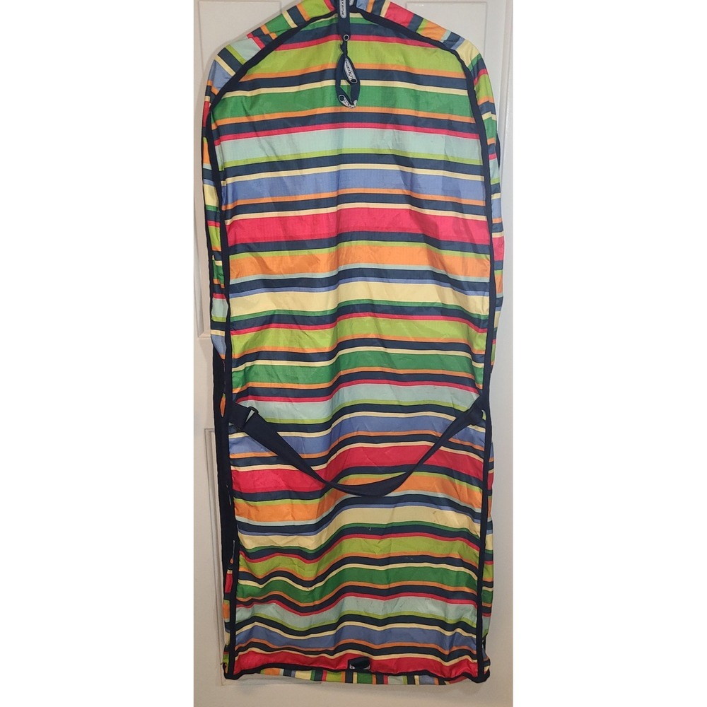 PRE-OWNED LeSPORTSAC WEEKENDER HANGING BAG Vertical Colored Stripes